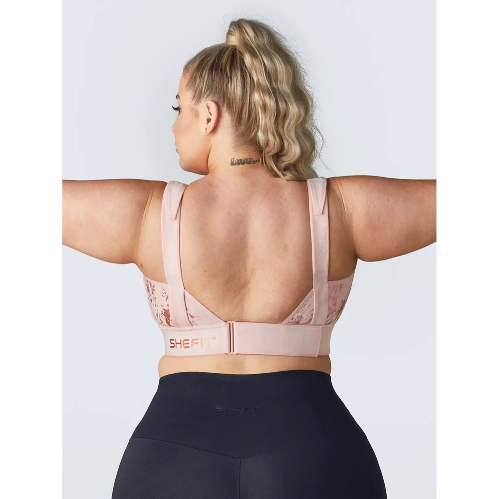 SHEFIT FLEX Blush Sports Bra Size 1Luxe Supportive Activewear Medium Impact - Picture 3 of 11